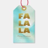 Fa La La | Pastel Groen Gradiënt & Goud Cadeaulabel (Voorkant)