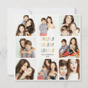 Fa La La Pastel kleuren Vakantiefoto's Collage Kaart