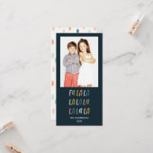 Fa La La | Pastelkleuren | Kerstkaarten Kaart (Voorkant / Achterkant in situ)