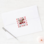 Fa La La Persoonlijke Kerstfoto  Vierkante Sticker (Envelop)