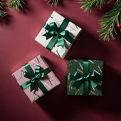 Fa La La Pink & Green Typographic Christmas Carol Inpakpapier Vel