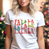 Fa La La Pret Feestelijke Kerstmis Tri-Blend Shirt