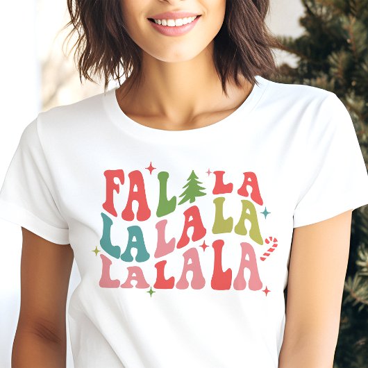 Fa La La Pret Feestelijke Kerstmis Tri-Blend Shirt