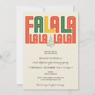 Fa La La Red Vakantie Cocktail White Elephant Part Kaart