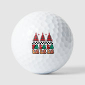 Fa la la Retro Groovy Kerst Feestdagen Golfballen (Voorkant)