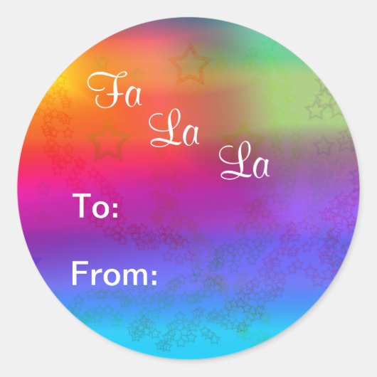 Fa La La Ronde Sticker (Voorkant)