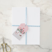 Fa La La Roze Kerst Elf Speelgoed Werkplaats Cadeaulabel (Met Touw)