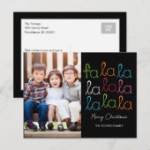 Fa La La Vakantie Fotokaart Briefkaart (Voorkant / Achterkant)