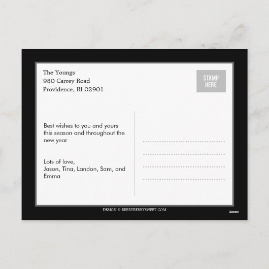 Fa La La Vakantie Fotokaart Briefkaart (Achterkant)