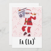 Fa-la-La Vakantie Groeten Feestdagenkaart (Voorkant / Achterkant)