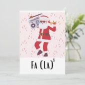 Fa-la-La Vakantie Groeten Feestdagenkaart (Staand voorkant)