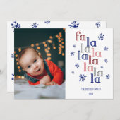 Fa La La | Vakantiekaart Feestdagenkaart (Voorkant / Achterkant)