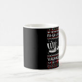 Fa La La Valhalla Viking Ship Christmas Xmas Ugly  Koffiemok (Voorkant rechts)