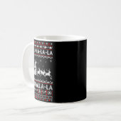 Fa La La Valhalla Viking Ship Christmas Xmas Ugly  Koffiemok (Voorkant links)