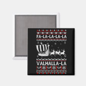 Fa La La Valhalla Viking Ship Christmas Xmas Ugly  Magneet (Voorkant / Achterkant)