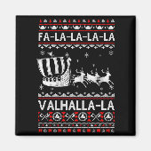 Fa La La Valhalla Viking Ship Christmas Xmas Ugly Magneet (Voorkant)