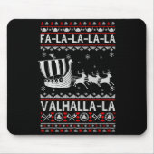Fa La La Valhalla Viking Ship Christmas Xmas Ugly  Muismat (Voorkant)