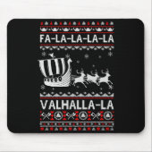 Fa La La Valhalla Viking Ship Christmas Xmas Ugly  Muismat (Voorkant)