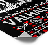 Fa La La Valhalla Viking Ship Christmas Xmas Ugly  Poster (Hoek)