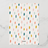 Fa la la | Vrijdag kerstfeestdag ROOS GOLD Folie Uitnodiging (Achterkant)