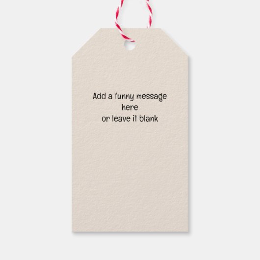 FA LA LABRADOR HOND KERSTMIS HARIG CADEAULABEL (Achterkant)