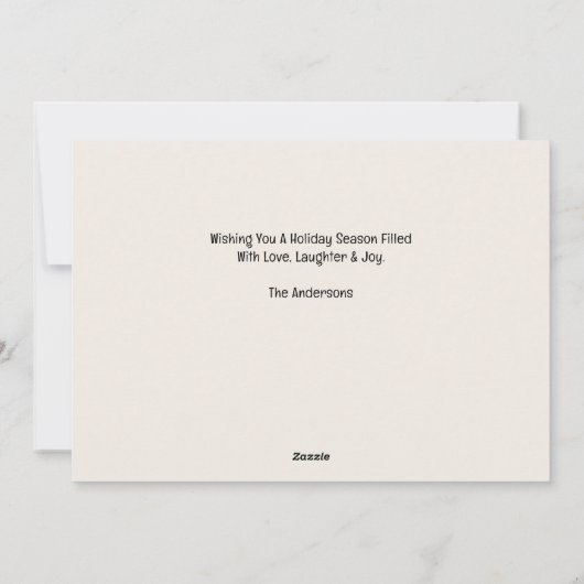 FA LA LABRADOR HOND RODE VRACHTWAGEN HARIG KERSTFE FEESTDAGENKAART (Achterkant)