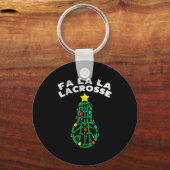 Fa La Lacrosse Funny Christmas Lax Player Goalie T Sleutelhanger (Voorkant)