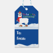 Fa La Lama Kerstmis Carol Cadeaulabel (Voorkant)