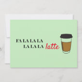 Fa la latte Funny Cafe business Holiday Card Feestdagenkaart (Voorkant)