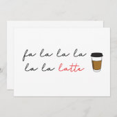 Fa la latte Funny Cafe business Holiday Card Feestdagenkaart (Voorkant / Achterkant)