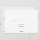 Fa la latte Funny Cafe business Holiday Card Feestdagenkaart (Achterkant)