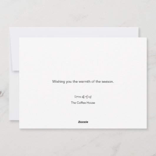 Fa la latte Funny Cafe business Holiday Card Feestdagenkaart (Achterkant)