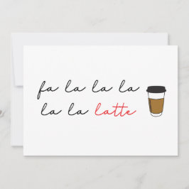 Fa la latte Funny Cafe business Holiday Card Feestdagenkaart
