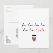 Fa la latte local Cafe business Holiday Kaart (Voorkant / Achterkant)