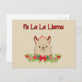 Fa La Llama Briefkaart (Voorkant / Achterkant)