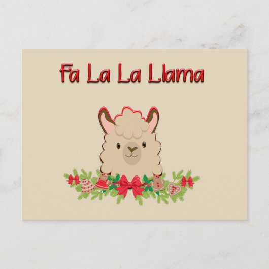 Fa La Llama Briefkaart (Voorkant)