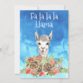 Fa La Llama Cute Kerstmis Feestdagenkaart (Voorkant)