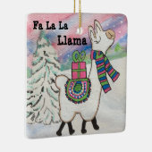 Fa La Llama Cute Kerstmis Keramisch Ornament (Rechts)