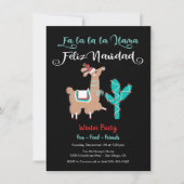 Fa la Llama Feliz Navidad Holiday Party Feestdagenkaart (Voorkant)