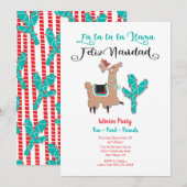 Fa la Llama Feliz Navidad Holiday Party Feestdagenkaart (Voorkant / Achterkant)