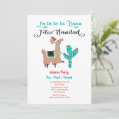 Fa la Llama Feliz Navidad Holiday Party Feestdagenkaart (Staand voorkant)