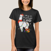 Fa La Llama Funny Kerstmis T-shirt (Voorkant)