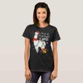 Fa La Llama Funny Kerstmis T-shirt (Voorkant volledig)