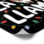 Fa La Llama Grappige Kerstverlichting Vakantie Lla Poster (Hoek)