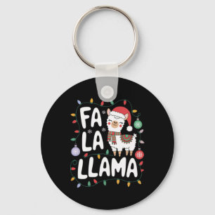 Fa La Llama Grappige Kerstverlichting Vakantie Lla Sleutelhanger