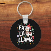 Fa La Llama Grappige Kerstverlichting Vakantie Lla Sleutelhanger (Voorkant)