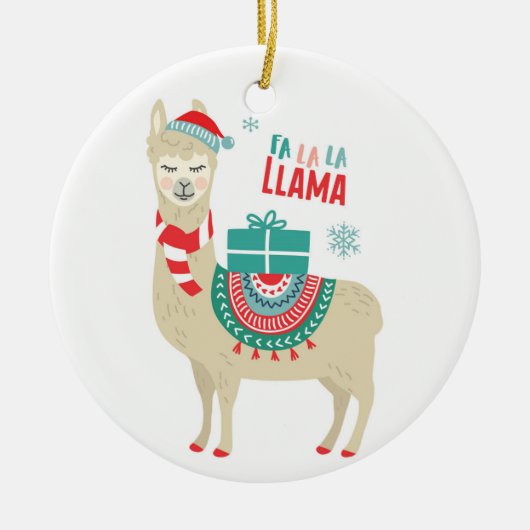 Fa la Llama Keramisch Ornament (Voorkant)
