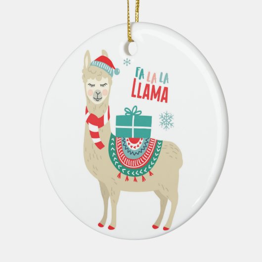 Fa la Llama Keramisch Ornament (Links)