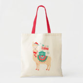 Fa La Llama Kerst Schattige Feestelijk Tote Bag (Voorkant)