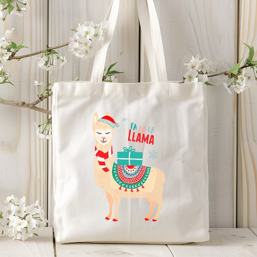 Fa La Llama Kerst Schattige Feestelijk Tote Bag